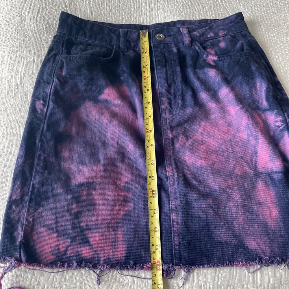ASOS tie dye denim skirt size US 6 - Picture 6 of 8